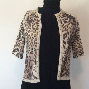 🐯💛NEW Chico’s Animal Sweater Cardigan S/4 💛🐯